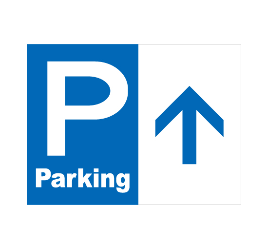 格安アルミパネル看板APSC-0013P Parking 上矢印パーキング駐車場案内板＠看板博覧会