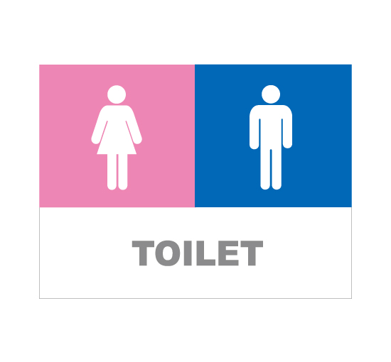 格安アルミパネル看板APSO-007女性男性TOILET トイレ案内板＠看板博覧会