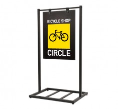 【SIS-T】スマートアイアンサインT 縦型両面スタンド看板